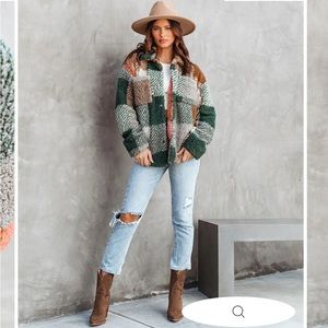 Enzo plaid teddy - s